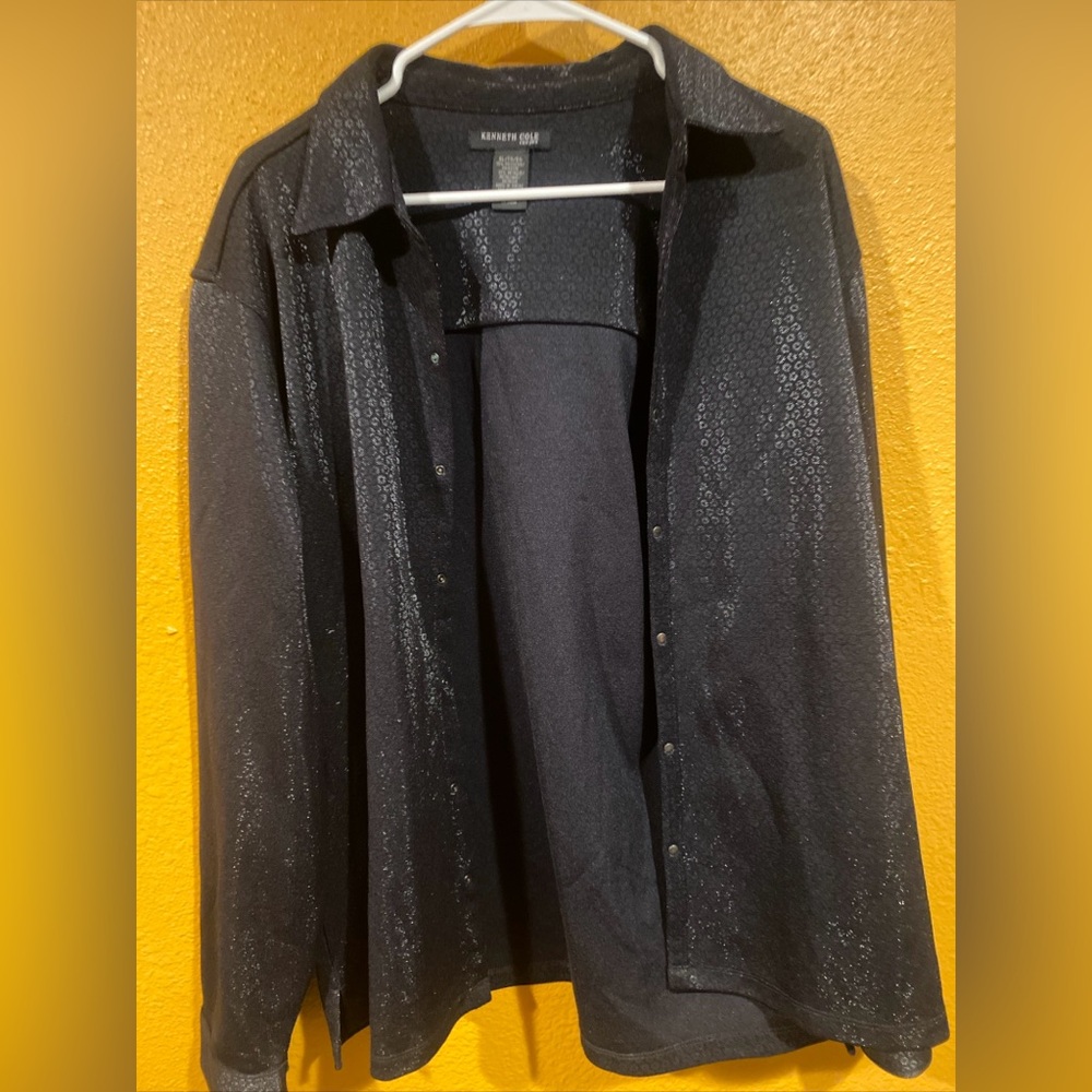 Kenneth Cole black button up shirt